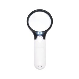 Lupa ręczna podświetlana Lupa ręczna LR-4 75mm, 3x 22mm, 45x z podświetleniem LED /312774/