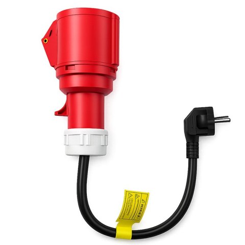 Qoltec Adapter siłowy do ładowarek EV | gniazdo CEE 16A 5P 400V na SCHUKO 230V | max 16A | 3.5 kW