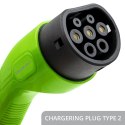 Qoltec Stacja ładowania EV Typ2 do samochodu elektrycznego i hybryd | 3 fazy | 22kW | 32A | Wi-fi | LCD | RFID | Smart life | T