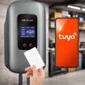 Qoltec Stacja ładowania EV Typ2 do samochodu elektrycznego i hybryd | 3 fazy | 22kW | 32A | Wi-fi | LCD | RFID | Smart life | T