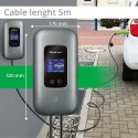 Qoltec Stacja ładowania EV Typ2 do samochodu elektrycznego i hybryd | 3 fazy | 22kW | 32A | Wi-fi | LCD | RFID | Smart life | T