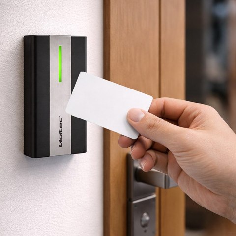 Qoltec Zbliżeniowy czytnik kart i breloków RFID | EM | Mifare | karta | brelok | ABS