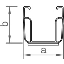 Mostek krótki C47 z EPDM 385 mm, moduły w pionie