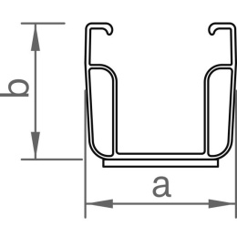 Mostek krótki C47 z EPDM 385 mm, moduły w pionie
