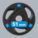 Obciążenie żeliwne olimpijskie gumowane zestaw 2x10kg, otwór 51mm , REBEL ACTIVE