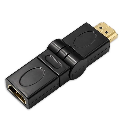 Qoltec Adapter HDMI A męski | HDMI A żeński | kątowy | obrotowy