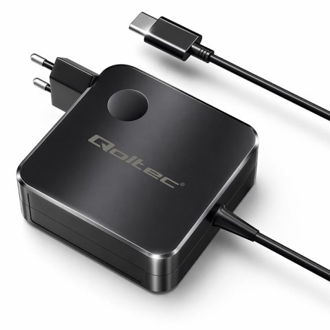 Qoltec Ładowarka sieciowa GaN Super Fast 65W | USB-C PD PPS | 5-21V | 3-3.25A | Laptop | MacBook | Smartfon | kabel 1.8m