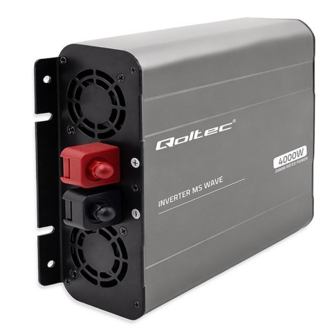 Qoltec Przetwornica napięcia MS Wave | 12V na 230V | 2000/4000W | USB | Kompatybilna z LiFePO4 GEL AGM