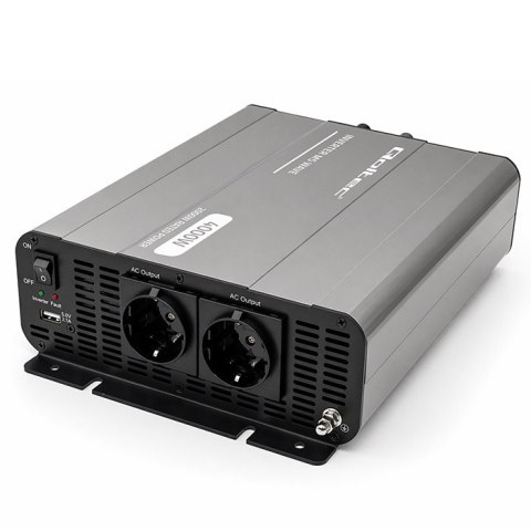 Qoltec Przetwornica napięcia MS Wave | 12V na 230V | 2000/4000W | USB | Kompatybilna z LiFePO4 GEL AGM