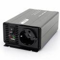 Qoltec Przetwornica napięcia MS Wave | 12V na 230V | 300/600W | USB | Kompatybilna z LiFePO4 GEL AGM