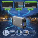 Qoltec Przetwornica napięcia Pure Sine Wave | 12V na 230V | 2500/5000W | LCD | USB | USB-C | Kompatybilna z LiFePO4 GEL AGM