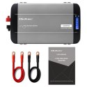 Qoltec Przetwornica napięcia Pure Sine Wave | 12V na 230V | 2500/5000W | LCD | USB | USB-C | Kompatybilna z LiFePO4 GEL AGM