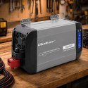 Qoltec Przetwornica napięcia Pure Sine Wave | 12V na 230V | 500/1000W | LCD | USB | USB-C | Kompatibilność z LiFePo4 GEL AGM