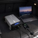 Qoltec Przetwornica napięcia Pure Sine Wave z UPS | 12V na 230V | 1000/2000W | LCD | USB | USB-C | Kompatybilna z LiFePO4 GEL AG
