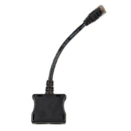 RJ45-splitter 1xRJ45 male/15cm cable/2xRJ45 female