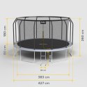 Trampolina Rebel Active PRO 14ft/427 cm, siatka, drabinka