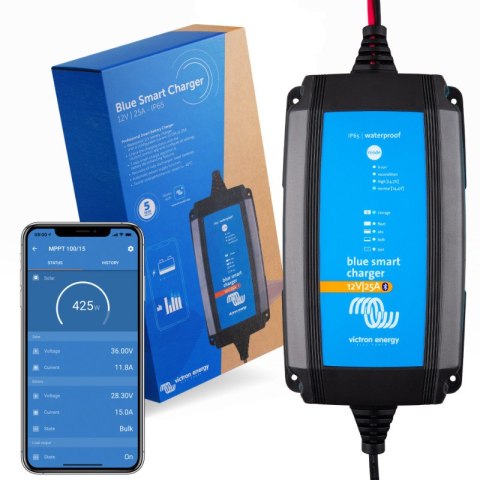 Blue Smart IP65 Charger 12/25 + DC connector