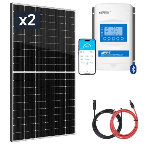 Panel słoneczny 2x435W z regulatorem 30A MPPT