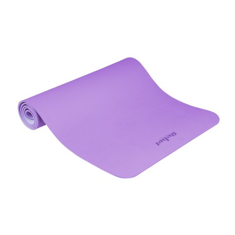 Mata gimnastyczna do ćwiczeń joga, pilates, fitness, 183x61cm, grubość 1cm, materiał TPE, fioletowa, REBEL ACTIVE