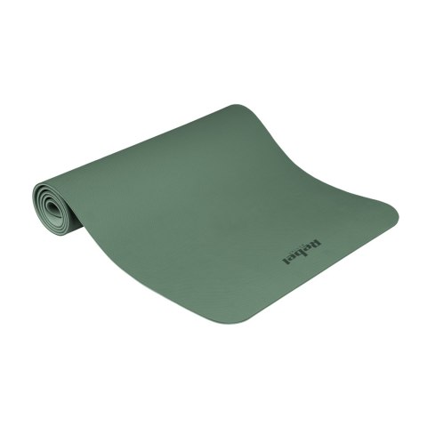 Mata gimnastyczna do ćwiczeń joga, pilates, fitness, 183x61cm, grubość 1cm, materiał TPE, zielona, REBEL ACTIVE