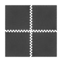 Mata ochronna pod sprzęt fitness i do ćwiczeń na siłowni, puzzle 60x60cm, zestaw 4 szt., 120x120cm, REBEL ACTIVE