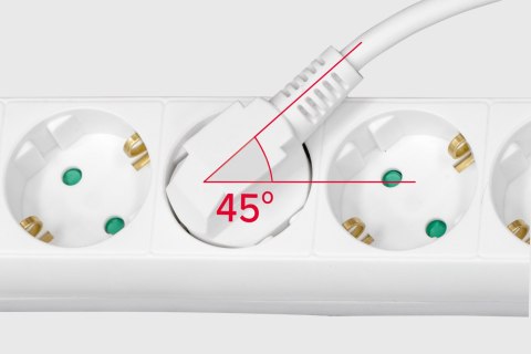 Przedłużacz 3 gniazda 1,5m typu niemieckiego bez przełącznika (3x1,0mm) Rebel biały