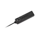 Przedłużacz 3 gniazda 1,5m typu francuskiego z przełącznikiem (3x1,0mm) Rebel czarny