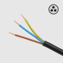 Przedłużacz 4 gniazda 1,5m typu francuskiego bez przełącznika (3x1,0mm) Rebel czarny