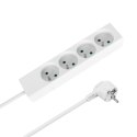 Przedłużacz 4 gniazda 3m typu francuskiego bez przełącznika (3x1,5mm) Rebel biały