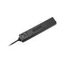 Przedłużacz 5 gniazd 1,5m typu francuskiego z przełącznikiem (3x1,0mm) Rebel czarny