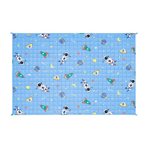 Kołdra obciążeniowa PREMIUM z bawełny, koc sensoryczny dla dzieci, 100x150 cm, 4 kg, kosmos