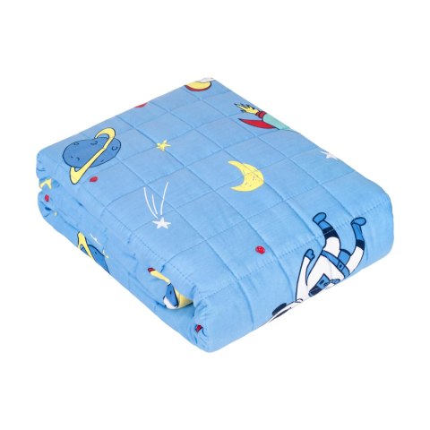 Kołdra obciążeniowa PREMIUM z bawełny, koc sensoryczny dla dzieci, 100x150 cm, 5 kg, kosmos