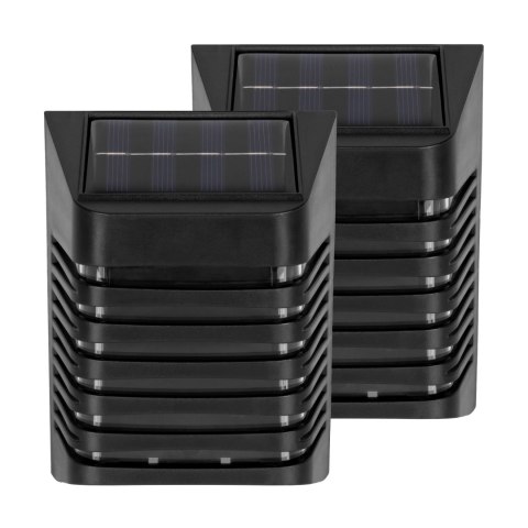Lampa solarna ogrodowa elewacyjna - komplet 2 sztuk