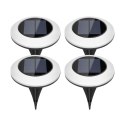 Lampa solarna ogrodowa wbijana gruntowa- komplet 4 sztuk