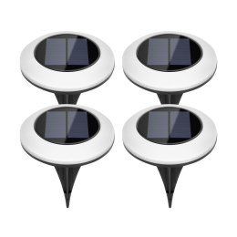 Lampa solarna ogrodowa wbijana gruntowa- komplet 4 sztuk