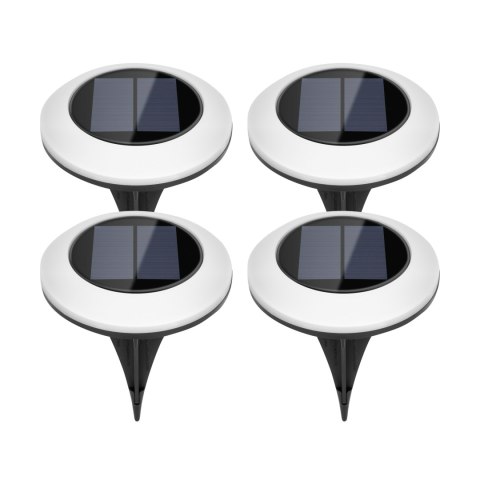 Lampa solarna ogrodowa wbijana gruntowa- komplet 4 sztuk