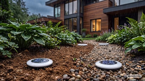Lampa solarna ogrodowa wbijana gruntowa- komplet 4 sztuk