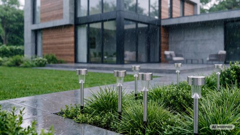 Lampki solarne ogrodowe wbijane - komplet 6 sztuk