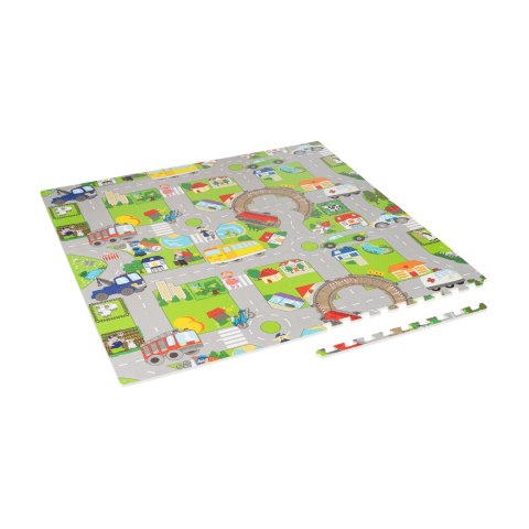 Mata edukacyjna dla dzieci, puzzle 120 x 120 cm, samochody