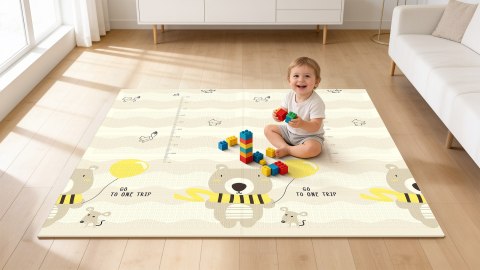 Mata edukacyjna dla niemowląt 180 x 150 cm, misie