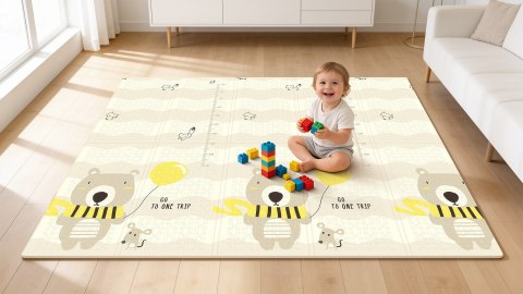 Mata edukacyjna dla niemowląt 200 x 180 cm, misie