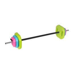 Sztanga składana z obciążeniem bitumicznym, gryf 140cm, zestaw treningowy 20kg, REBEL ACTIVE