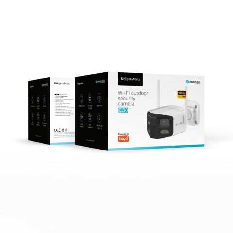 Kamera WiFi zewnętrzna Kruger&Matz Connect C130 Tuya Smart Life panoramiczna 4 MP