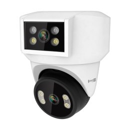 Kamera WiFi zewnętrzna Kruger&Matz Connect C180 2x Obiektyw PTZ 360° 2K Tuya Smart Life Kolor Nocą Audio AI