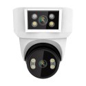 Kamera WiFi zewnętrzna Kruger&Matz Connect C180 2x Obiektyw PTZ 360° 2K Tuya Smart Life Kolor Nocą Audio AI