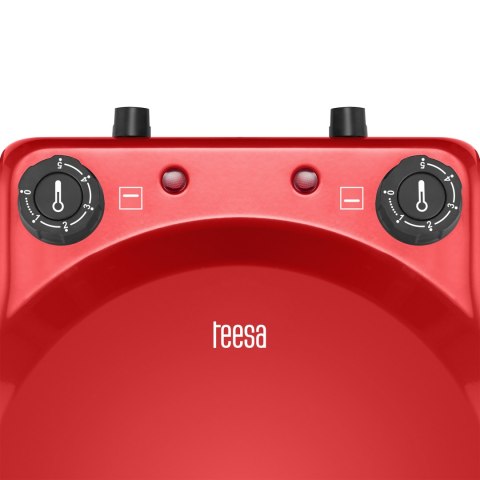 Piec do pizzy TEESA SUPREME FUN 1200W, 420 stopni, dwie grzałki , czerwony