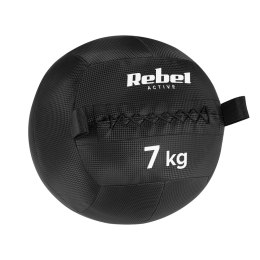 Piłka lekarska do ćwiczeń fitness, rehabilitacyjna, 7kg, REBEL ACTIVE