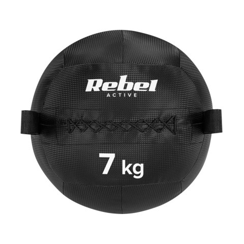 Piłka lekarska do ćwiczeń fitness, rehabilitacyjna, 7kg, REBEL ACTIVE