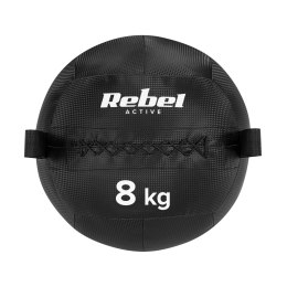 Piłka lekarska do ćwiczeń fitness, rehabilitacyjna, 8kg, REBEL ACTIVE
