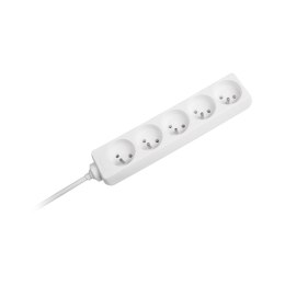 Przedłużacz 5 gniazd 1,5m typu francuskiego bez przełącznika (3x1,0mm) Rebel biały